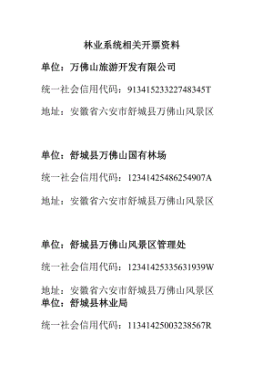 林业系统相关开票资料.docx
