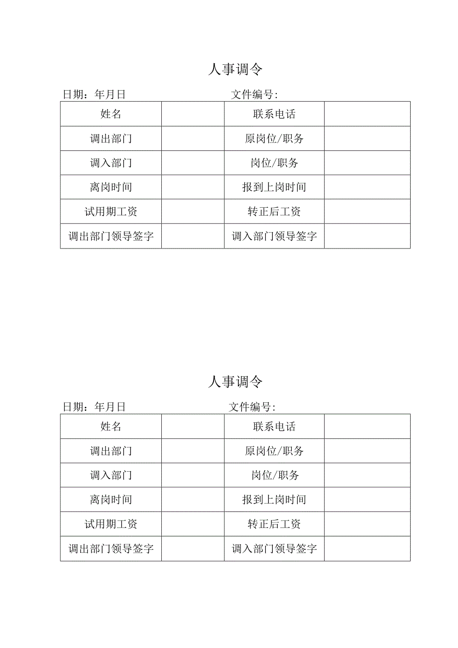 人事调令（完整版）.docx_第1页