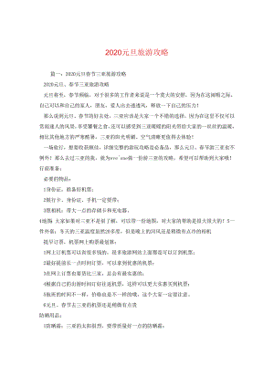 2024元旦旅游攻略.docx