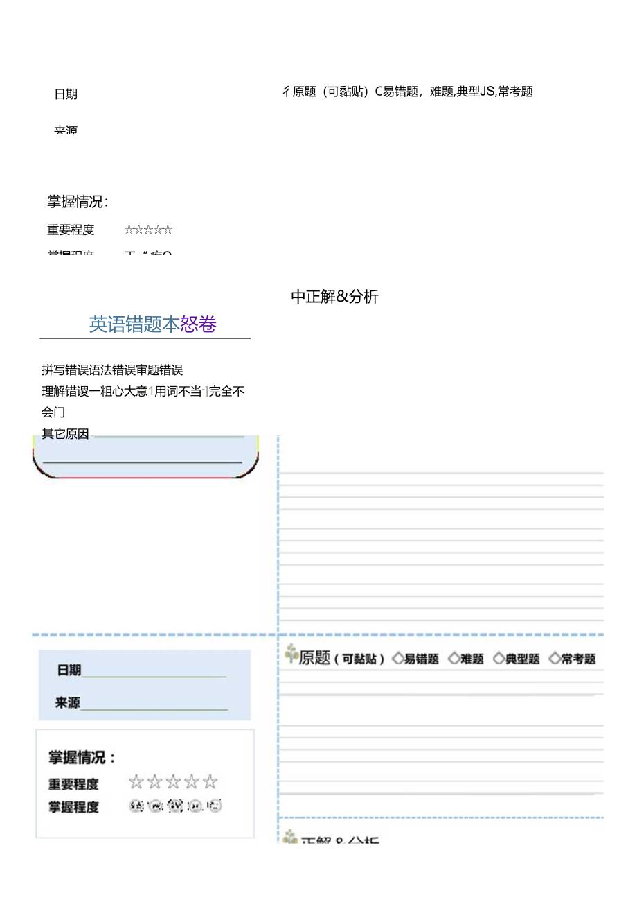 小学基础复习模板：语数英错题本汇编.docx_第3页