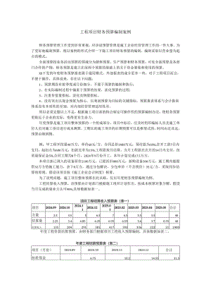 工程项目财务预算编制案例.docx
