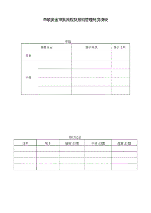 单项资金审批流程及报销管理制度模板.docx