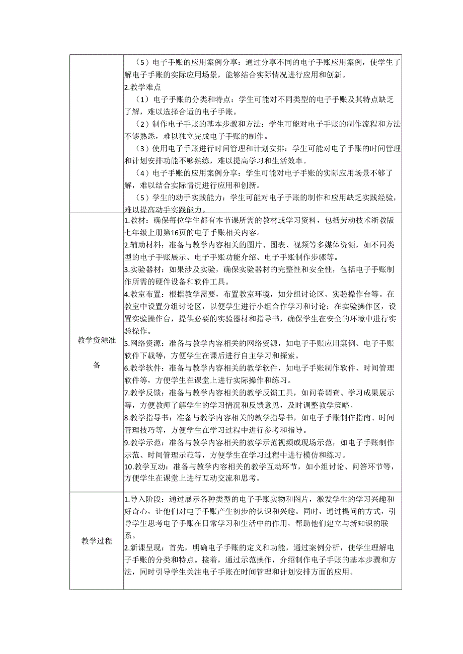 项目一《_任务三_制作电子手账》教学设计2024-2025学年初中劳动技术浙教版七年级上册.docx_第2页