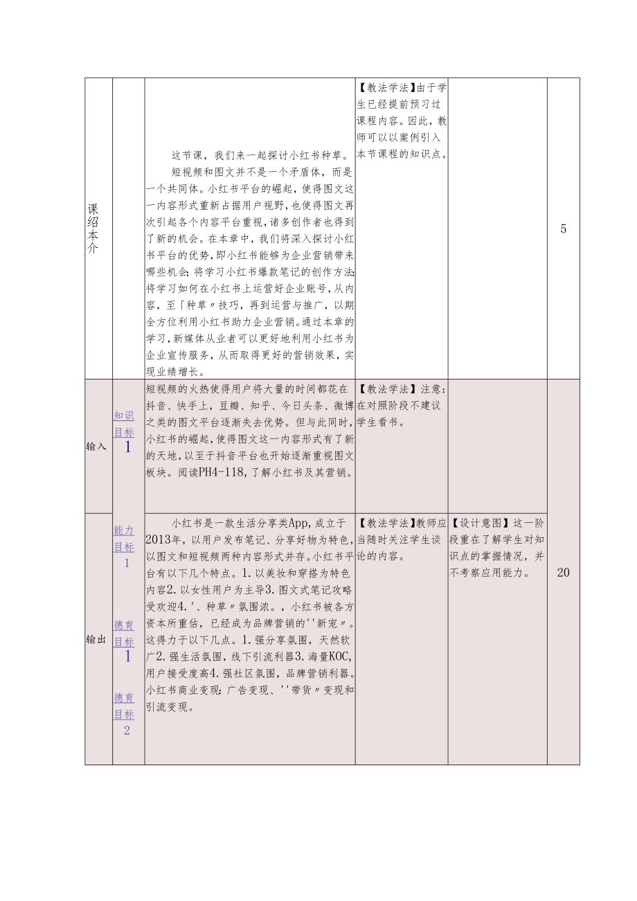 《新媒体营销与运营 (慕课版)》 教案 (20-21)小红书篇.docx_第3页