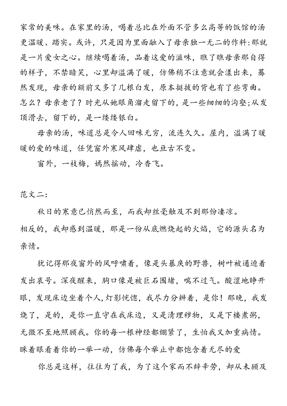 小升初必写作文 《温暖》范文.docx_第2页