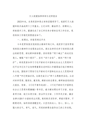 灭火救援指挥部部长述职报告.docx