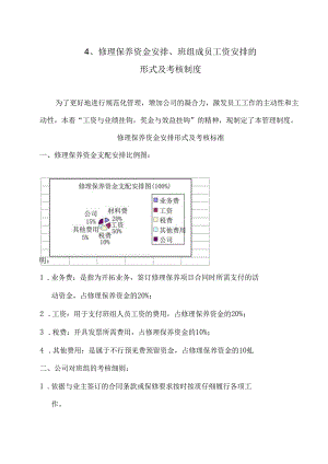 4、维修保养班组保养资金分配及人员工资分配的管理制度.docx