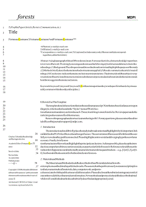 MDPI期刊《Forests》论文投稿模板.docx