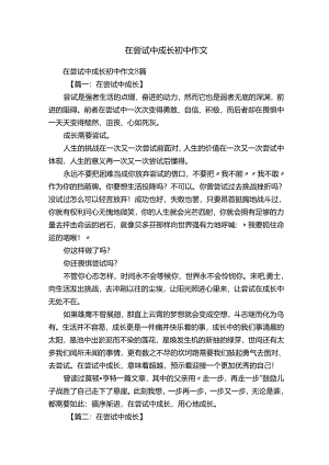 在尝试中成长初中作文.docx