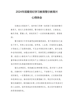 2024年冶金企业党委书记观看《党纪学习教育》警示教育片个人心得体会 汇编12份.docx