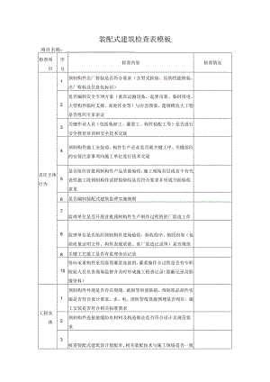 装配式建筑检查表模板.docx