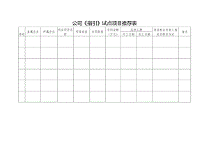 公司《指引》试点项目推荐表.docx