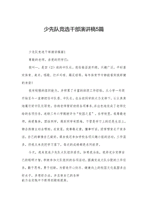 少先队竞选干部演讲稿5篇.docx