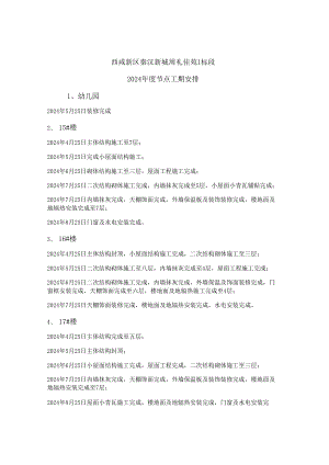 西咸新区秦汉新城周礼佳苑Ⅰ标段2024年年度节点工期计划-百(精).docx