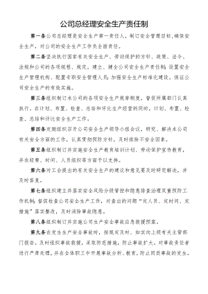 公司总经理安全生产责任制.docx