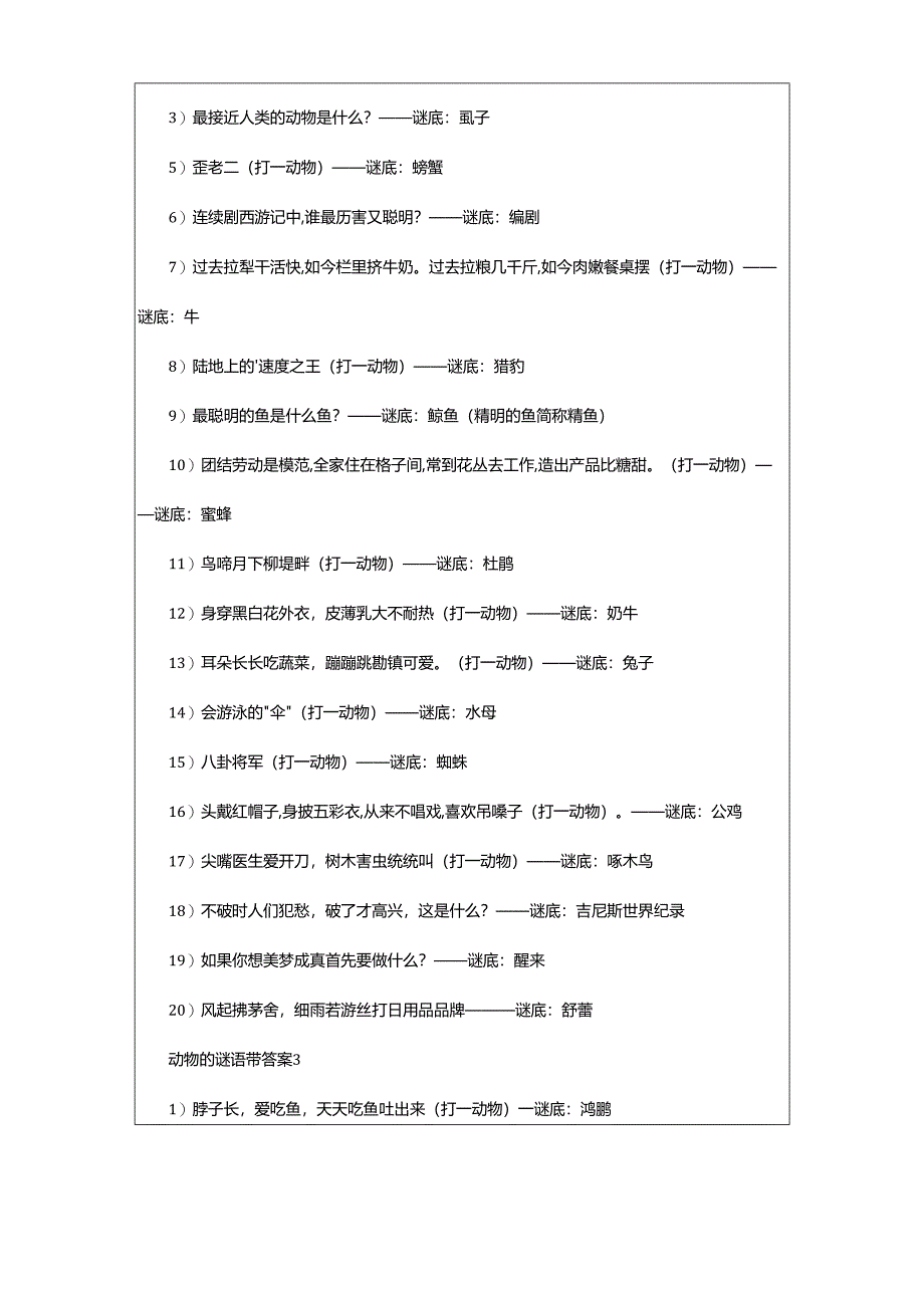 2024年动物的谜语带答案.docx_第2页