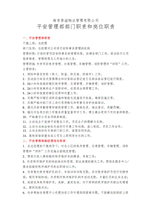 物业安全管理部全套岗位职责20240729.docx