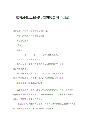 委托承担工程可行性研究合同（3篇）.docx