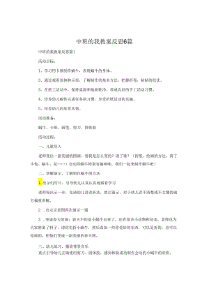 中班的我教案反思6篇.docx