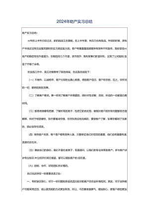 2024年助产实习总结.docx