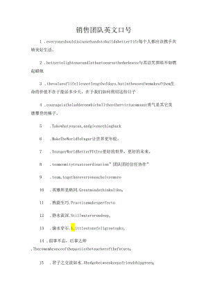 销售团队英文口号.docx