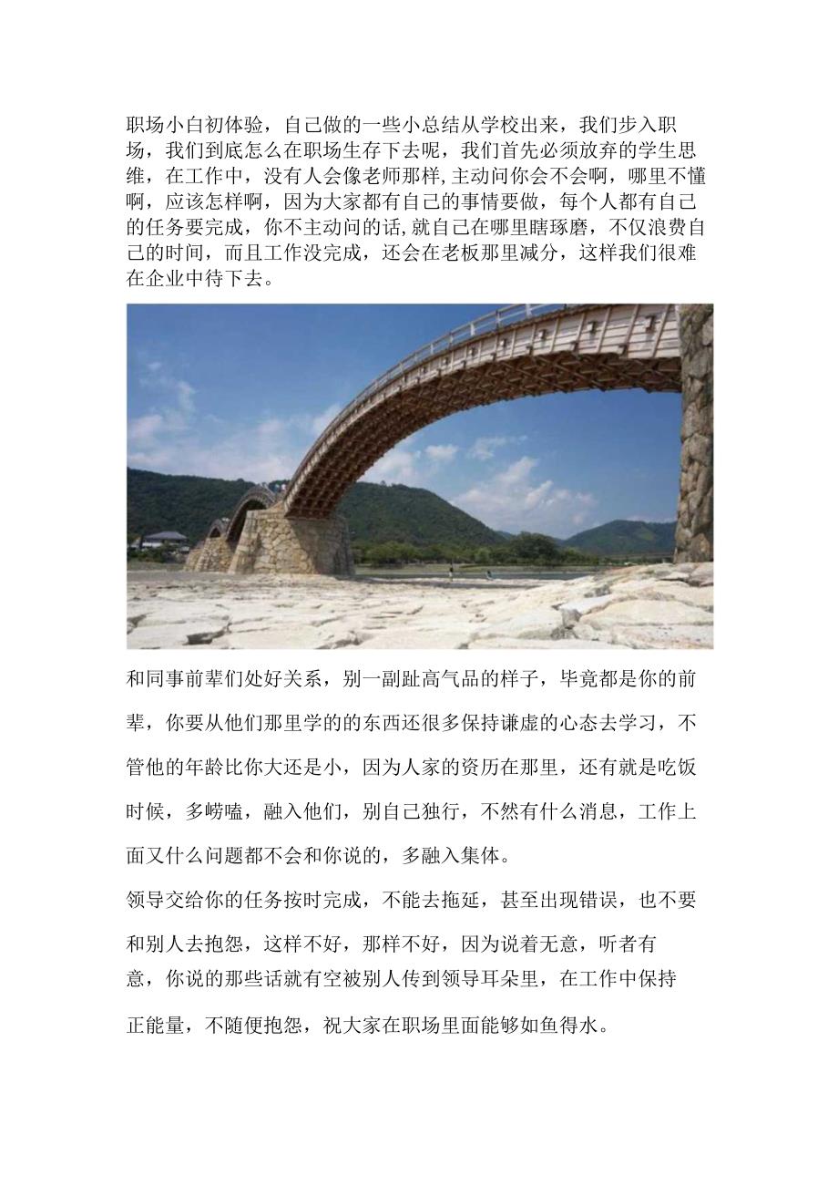 职场小白初体验自己做的一些小总结.docx_第1页