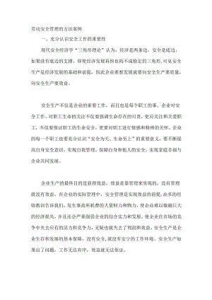 劳动安全管理的方法案例.docx