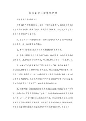 系统集成公司年终总结.docx