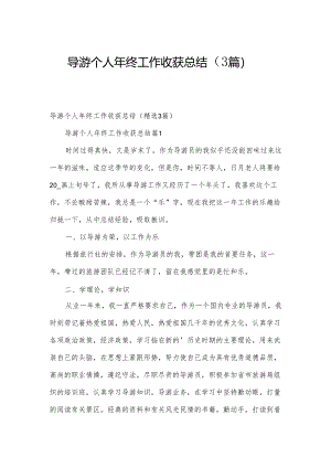 导游个人年终工作收获总结（3篇）.docx