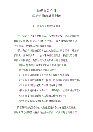 融资担保事后追偿处置制度.docx