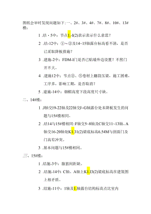 [监理资料]图纸会审问题汇总.docx