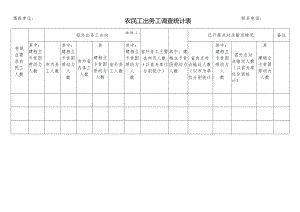 农民工出务工调查统计表.docx