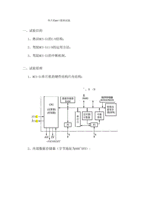 2单片机IO口控制实验实验报告.docx