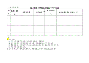 重点群体人员本年度实际工作时间表.docx
