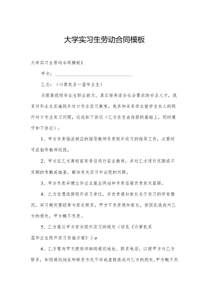 大学实习生劳动合同模板.docx