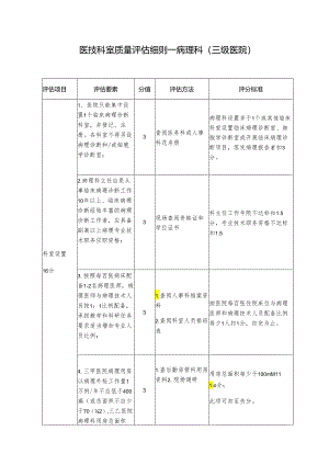 医院医技科室质量评估细则—病理科（三级医院）.docx