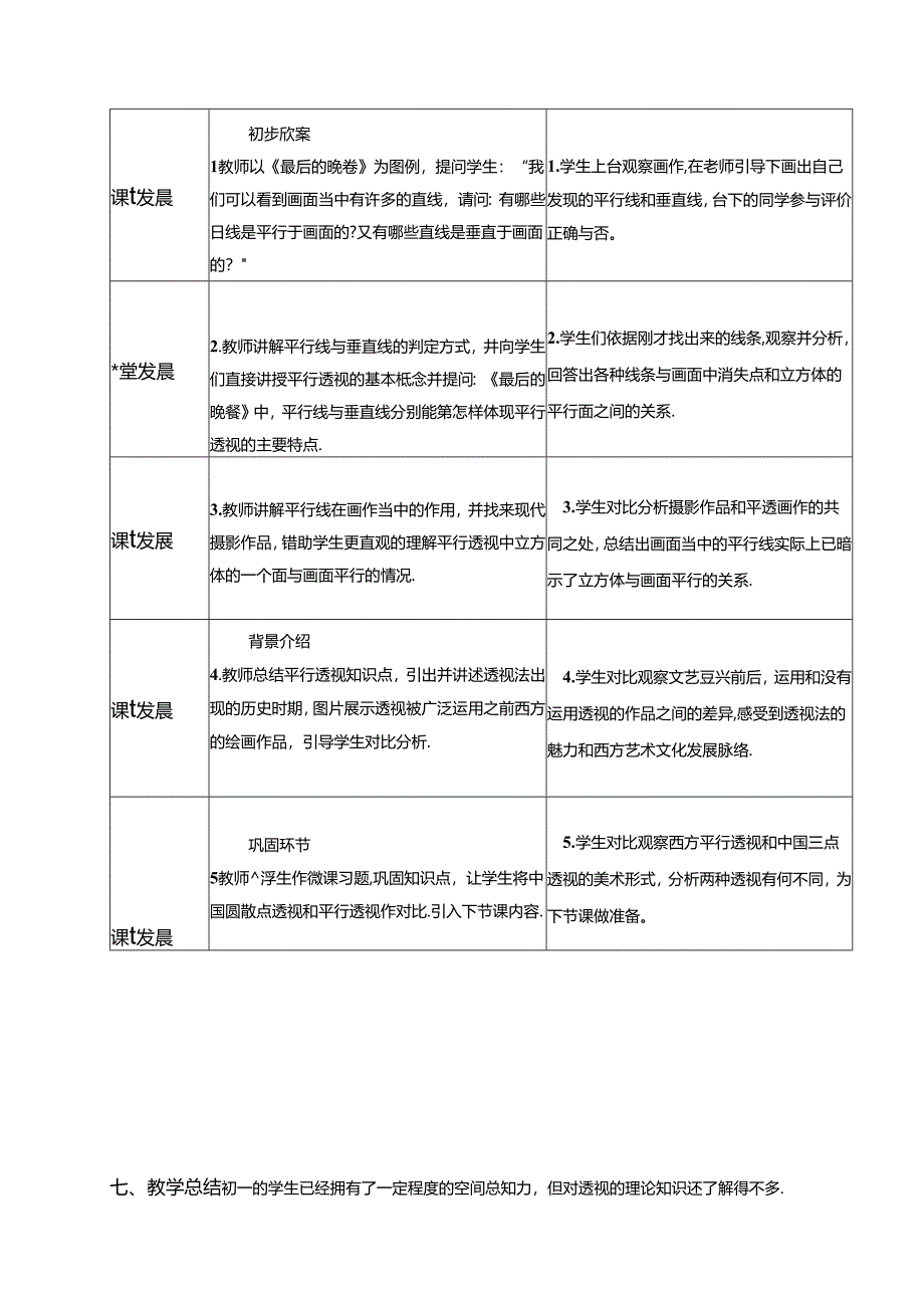 初中美术岭南版七上：校园风景之平行透视 教学设计.docx_第3页