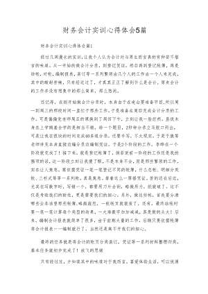 财务会计实训心得体会5篇.docx
