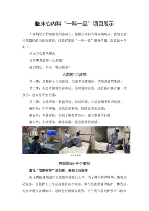 临床心内科“一科一品”项目展示.docx
