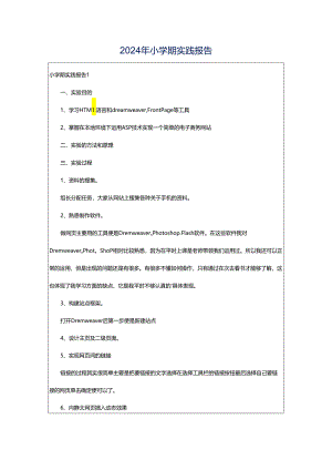 2024年小学期实践报告.docx