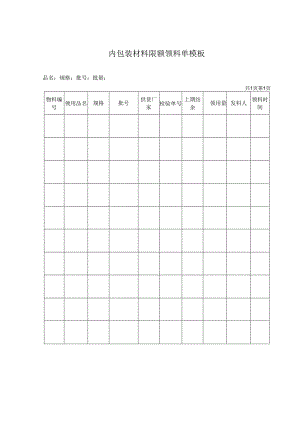 内包装材料限额领料单模板.docx