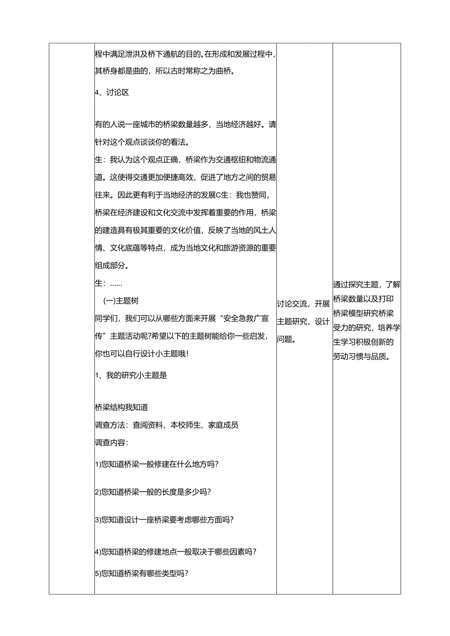 广州版初中综合实践活动劳动八年级下册 主题五 桥梁搭建工程师（第一课时） 教学设计.docx_第3页