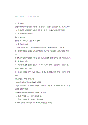 领导任期经济责任审计方案（参考）.docx