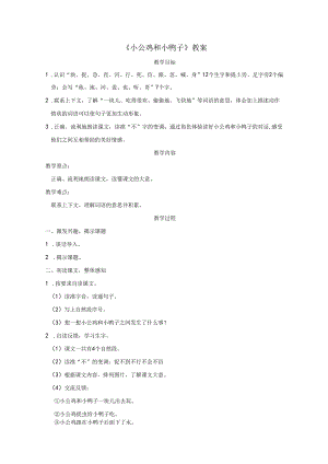 《小公鸡和小鸭子》教案.docx