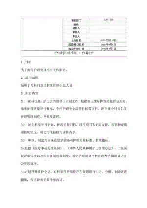 护理管理小组工作职责.docx
