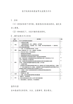 医疗机构协助患者更衣流程及评价.docx