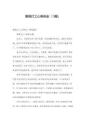 寒假打工心得体会（3篇）.docx