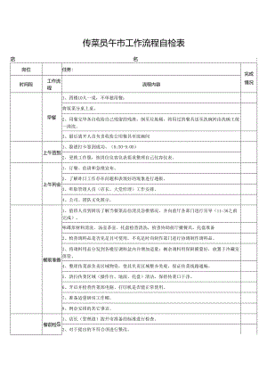传菜员午市工作流程自检表.docx