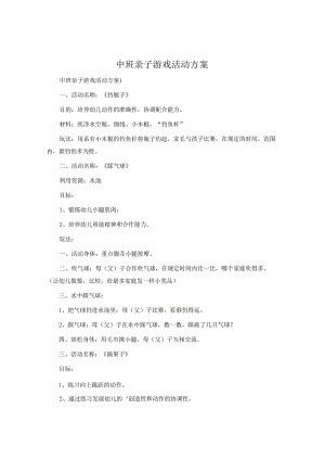 中班亲子游戏活动方案.docx
