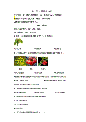 教科版科学四年级下册第一单元植物的生长变化分层训练（B卷提升篇）.docx